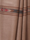 Pashtush Woven Aztec Design Mens Shawl (Lambs Wool) Beige