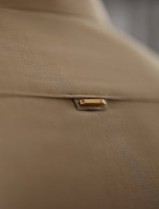 BEIGE LOGO-EMBROIDERED KAMEEZ SHALWAR